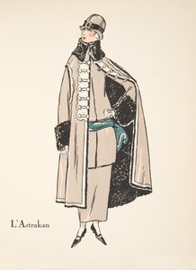 The Astrakhan, from a Collection of Fashion Plates by French School