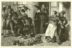 The Crusade of Women Against Intemperance in the United States (engraving) by French School