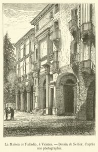 The House of Palladio, Vicenza (engraving) by French School