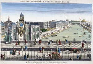 La Samaritaine (water pump) on the Pont Neuf in Paris - optical view