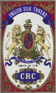 Label for English silk thread by French School