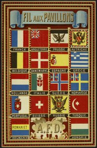 Label for flag thread by French School