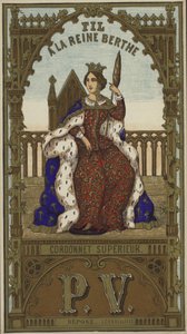 Label for the thread of Queen Berthe by French School