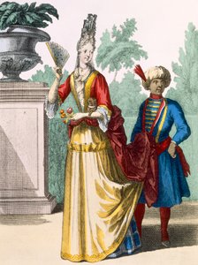 Lady in summer dress, c.1690-1700