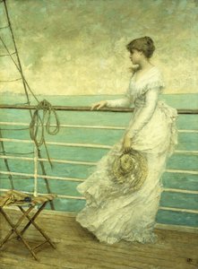 Lady on the Deck of a Ship