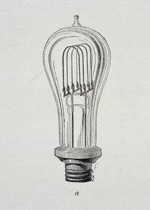 Lamp Edison - in The new conquests of science by Figutree by French School