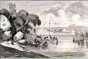 Landing Stage in Macao, China by French School