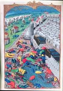After Honourable Capitulation, from A History of the Siege of Rhodes by Guillaume Caoursin, 1483 by French School