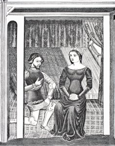 Launcelot and Guinevere by French School