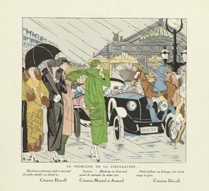 The Problem of Traffic, from Art-Gout-Beaute, published 1924 by French School