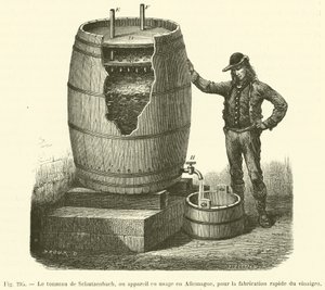 The Schutzenbach Barrel, or Apparatus Used in Germany for Rapid Vinegar Production by French School