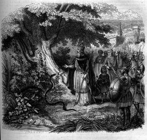 Legend of Charlemagne and the snake by French School