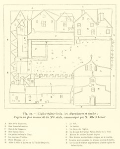 The Church of Sainte-Croix, Its Dependencies and Its Islet; after a Manuscript Plan of the 15th Century, Communicated by M. Albert Lenoir by French School