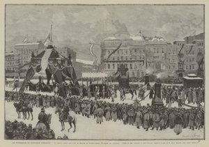 The Funeral of Emperor Wilhelm, The Procession Passing Under the Triumphal Arch of Friedrichstrasse, Promenade des Tilleuls by French School
