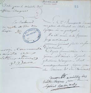 Letter of recommendation signed by Napoleon Bonaparte for his brother, Joseph, December 1795