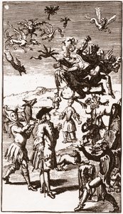 The Evocation of Demons - Engraving from 1710 in 