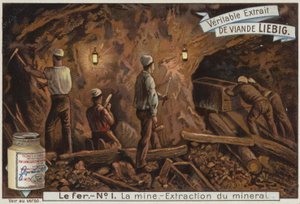 Liebig card featuring the iron industry