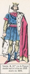 Louis VIII, 43rd King of France, ascended the throne in 1223, died in 1226 by French School