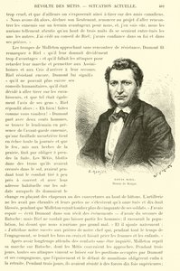 Louis Riel, Canadian Politician and Leader of the Metis People by French School