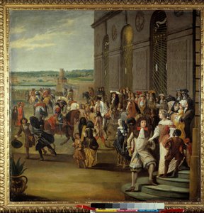 Louis XIV Followed by the Grand Dauphin Riding in Front of the Cave of Thetis
