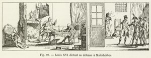 Louis XVI Dictating His Defense to Malesherbes by French School