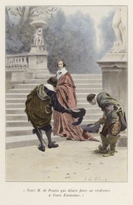 Louis de Pontis is introduced to Cardinal Richelieu, 17th Century by French School