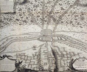 Lutetia or the second plan of Paris in the 4th and 5th centuries A.D., 1722 by French School