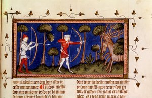 Hunting Scene, from the Book of King Modus and Queen Ration by French School
