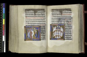 Suffrage to the Cross and Suffrage to Angels, from the Psalter and Hours of Isabella of France, Paris, c.1265-70 by French School