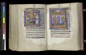 Suffrage to St Andrew and Suffrage to the Apostles, from the Psalter and Hours of Isabella of France, Paris, c.1265-70