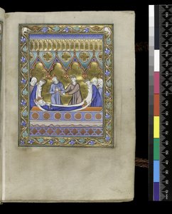 David’s Burial, from the Psalter and Hours of Isabella of France, Paris, c.1265-70 by French School