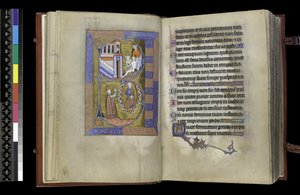 MS 300 f.XIII-1r, from the Psalter and Hours of Isabella of France, Paris, c.1265-70 by French School