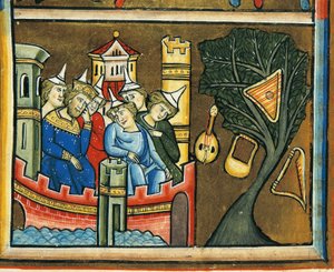Mourning Jews in Babylon, from the Psalter of Saint Elizabeth