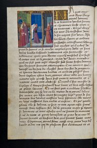 MS Hunter 252 068v Page from Cent Nouvelles Nouvelles, c.1461-62