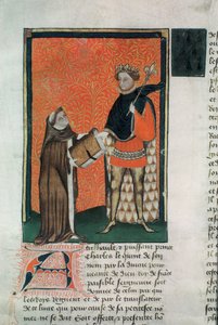 The translator Courbichon presenting the book to Charles V by French School