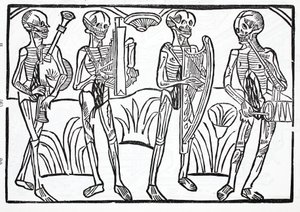 Macabre Dance - Skeletons of Musicians in an Orchestra by French School