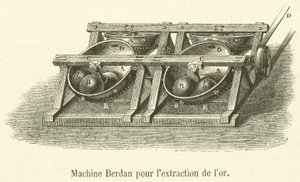 Berdan Machine for Gold Extraction (engraving) by French School