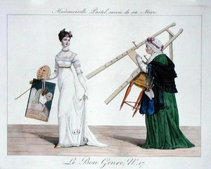 Mademoiselle Pastel Followed by her Mother, plate 17 from 