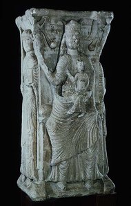 Madonna and Child, relief from a rectangular pillar