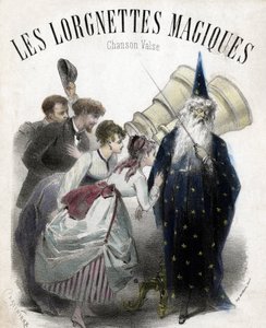 Magic lorgnettes, song for popular waltz. Lithography by French School
