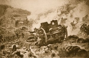 Man to Man at Last! French Infantry pursuing a flying German battery in a rain-swept valley of the Argonne