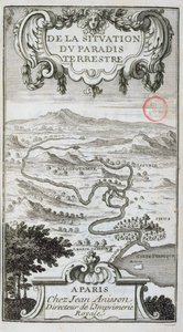 Map from De La Situation du Paradis Terrestre, 1691 by French School