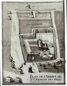 Map of the Abbey of Saint-Germain-des-Pres