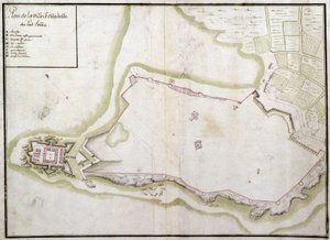 Map of the city and citadel of Port Louis