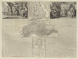 Map of the Civilian Government of England by French School