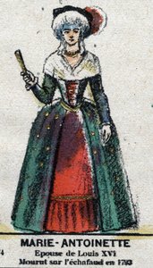 Marie Antoinette (1755-1793), Queen of France. In Galeriede Kings and Queens of France and illustrious characters from 1643 to 1895 Image of epinal