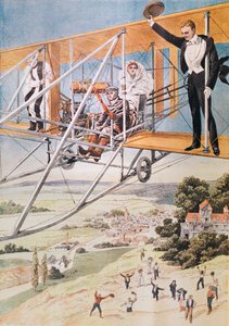 Marriage on an Aeroplane, Illustration from Le Petit Journal