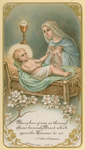 Mary Has Given Us Through Jesus Heavenly Bread Which Opens the Heavens to Us by French School