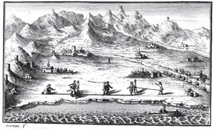 Measuring the Meridian, Illustration from La Meridienne de Paris by Cesar-Francois Cassini de Thury