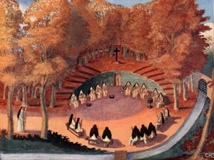 Meditation of the Solitaires of Port-Royal, illustration from Histoire de la Nation Francaise